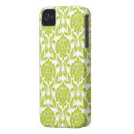 Green Damask Pattern Iphone 4 Covers