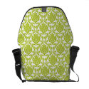 Green Damask Pattern Commuter Bag