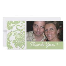 Green Damask Photo Card photo cards by myhome71 Green Damask Photo Card photo cards