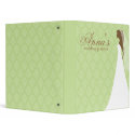 Green Damask Wedding Planner binder