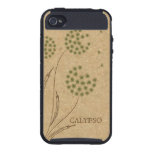 Green dandelion cork vintage style custom skinit case