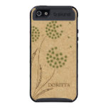 Green dandelion cork vintage style custom skinit case