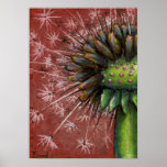 Green Dandelion print