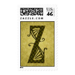 Green Deco Caps Monogram Postage Z postage