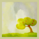 green decorative apple tree Poster posters