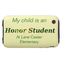 Green Decorative Honor Student Cellphone Case Tough iPhone 3 Cover