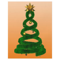 Green design pine and golden balls flyer