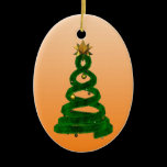 Green design pine and golden balls ornaments