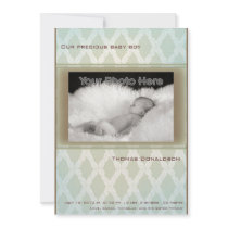 Green diamond baby birth announcement invitations by theonedesigns Green diamond baby birth announcement invitations