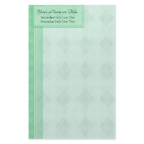 Green Diamond Custom Stationery