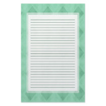 Green Diamond Lined Stationery by stationerystation Green Diamond Lined Stationery