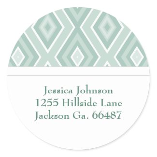 Green Diamond Print Address Labels sticker