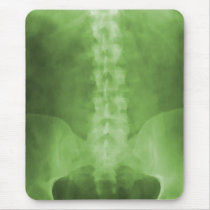 Green Digital Spine Art Mousepad
