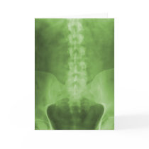 Green Digital X-Ray Art Greeting Card by chiropracticbydesign Green Digital X-Ray Art Greeting Card