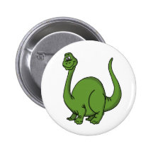 Green Dino Pinback Buttons