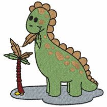 Green Dinosaur embroidered shirts