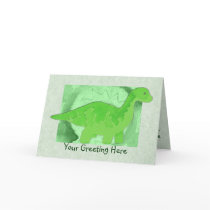 Green Dinosaur Greeting Card