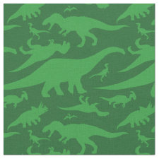 Green Dinosaur Pattern Fabric