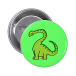 Green Diplodocus Button
