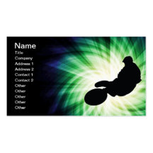 Green Dirt Bike Business Card
