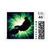 Green Dirt Bike Postage