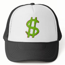 Green Dollar Sign hats by ElectricPopSpot Green Dollar Sign hats