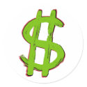 Green Dollar Sign stickers