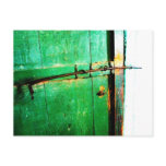 Green Door Old Lock Art Print Photo Post Card