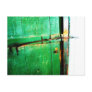Green Door Old Lock Art Print Photo Post Card