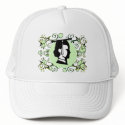 Green Dot Flourish Graduate Cap hats by JuJuGarden Green Dot Flourish Graduate Cap hats