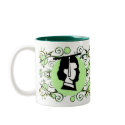Green Dot Flourish Graduate mugs by JuJuGarden Green Dot Flourish Graduate mugs