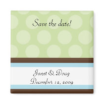 Green Dot Save the Date Magnet