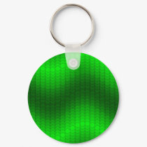Green dot wave keychains
