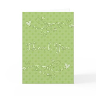 Green Dots : : Designer Thank You Cards card