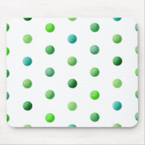 Green Dots Mousepad by floatinglemons Green Dots Mousepad
