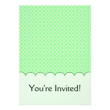 Green Dots Pattern Custom Invites