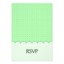 Green Dots Pattern Personalized Invites