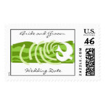 Green Dove Wedding Postage Stamp