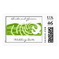 Green Dove Wedding Postage Stamp