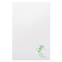 Green Downhill Custom Stationery