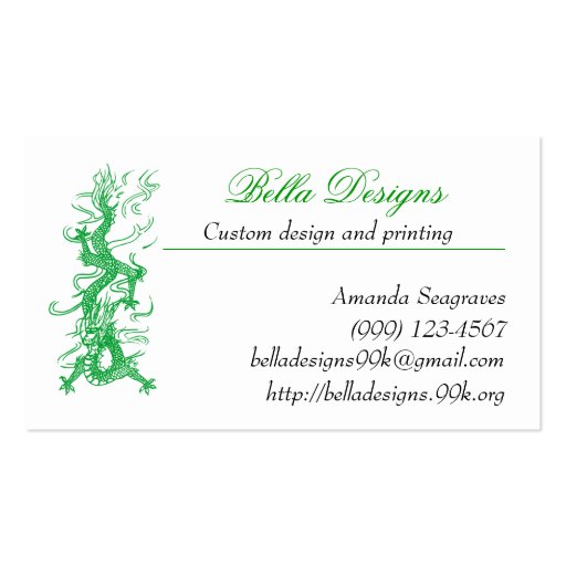 Green Dragon Business Cards