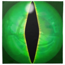 Green Dragon Eye Printed Napkin