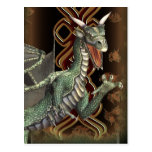 Green Dragon Fantasy Art Postcard