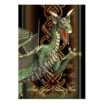Green Dragon Fantasy Art Profile Card Business Card Templates