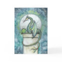 Green Dragon Fantasy Greeting Card by robmolily Green Dragon Fantasy Greeting Card