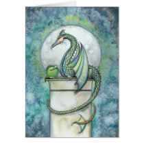 Green Dragon Fantasy Greeting Card