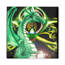 Green Dragon ~*Lore*~ Refrigerator Magnets