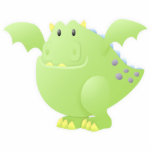 Green Dragon Monster Photo Cut Outs