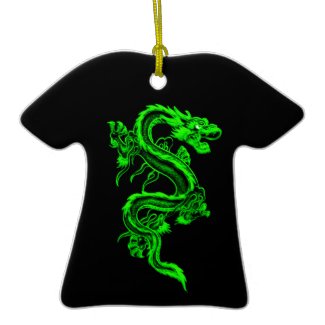 Green dragon Tee Ornament ornament