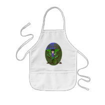 Green Dragon Winged Drummer Boy Faerie Aprons